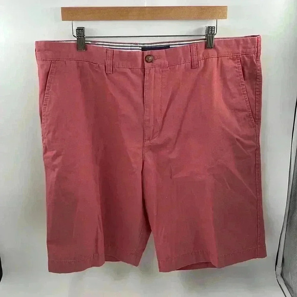 Tommy Hilfiger Men's 40W Pink Salmon Flat Front shorts 100% Cotton - Picture 1 of 9